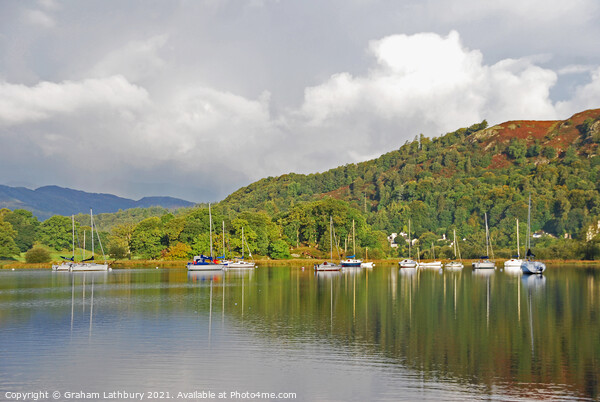 Yachts on Lake Windermere, Lake District Picture Board by Graham Lathbury