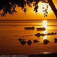 Buy canvas prints of Sunset Mauritius by Graham Lathbury