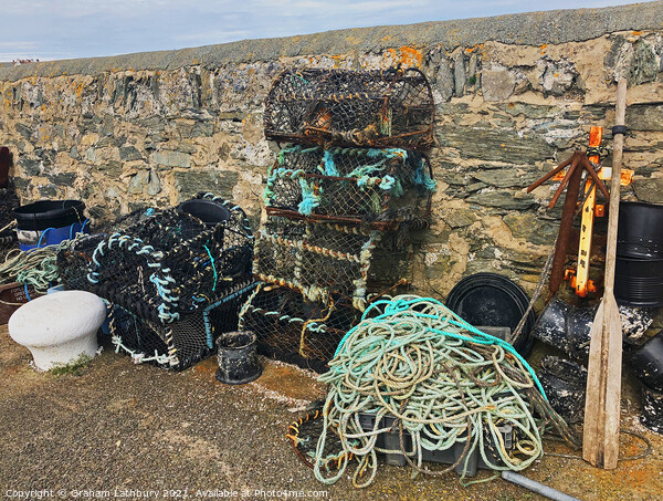 Lobster Pots Picture Board by Graham Lathbury