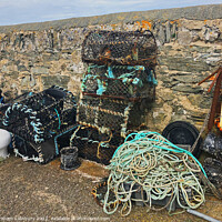 Buy canvas prints of Lobster Pots by Graham Lathbury