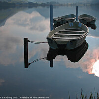 Buy canvas prints of Llyn Nantlle Uchaf boats by Graham Lathbury