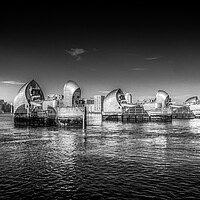 Buy canvas prints of Thames Flood Barrier, Greenwich London by Stuart Chard