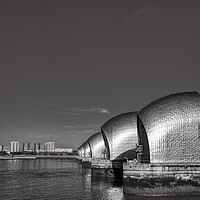 Buy canvas prints of The Thames barrier by Stuart Chard