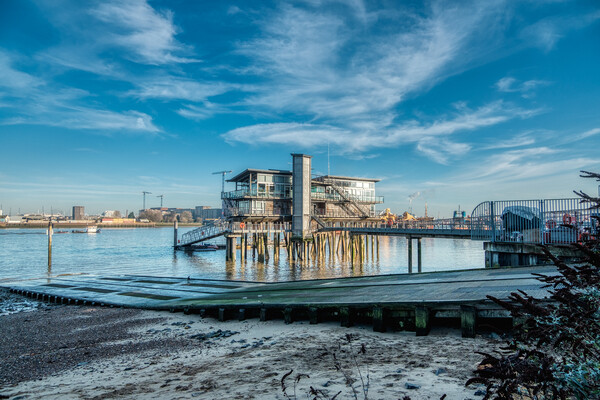 Thames Wharf Picture Board by Travel and Pixels 