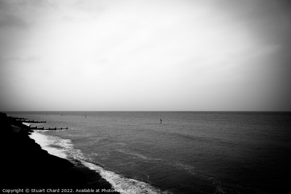 Cromer beach in monochrome Picture Board by Travel and Pixels 