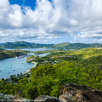 Buy canvas prints of  View of English Harbor from Shirley Heights by Stuart Chard