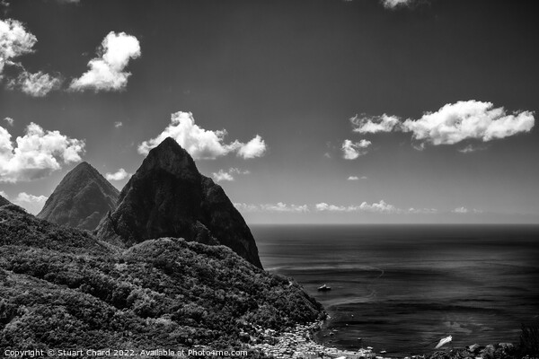 The Pitons and Soufriere Bay on St Lucia Picture Board by Travel and Pixels 