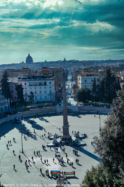 Scenic View of Piazza del Popolo Square from the Terrace of Pincio in Villa Borghese Picture Board by Travel and Pixels 