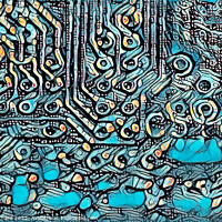 Buy canvas prints of Abstract circuit Board Texture by Stuart Chard