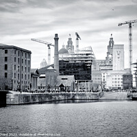 Buy canvas prints of Liverpool Docks Black and White by Stuart Chard