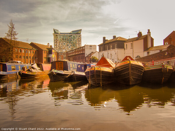 Birmingham canal Boats Picture Board by Travel and Pixels 