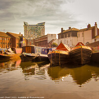 Buy canvas prints of Birmingham canal Boats by Stuart Chard