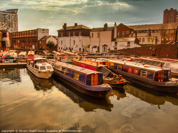 Birmingham Canal Boats Picture Board by Travel and Pixels 