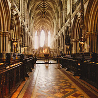 Buy canvas prints of Lichfield Cathedral Interior by Stuart Chard