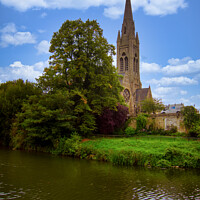 Buy canvas prints of River Avon and Church by Stuart Chard