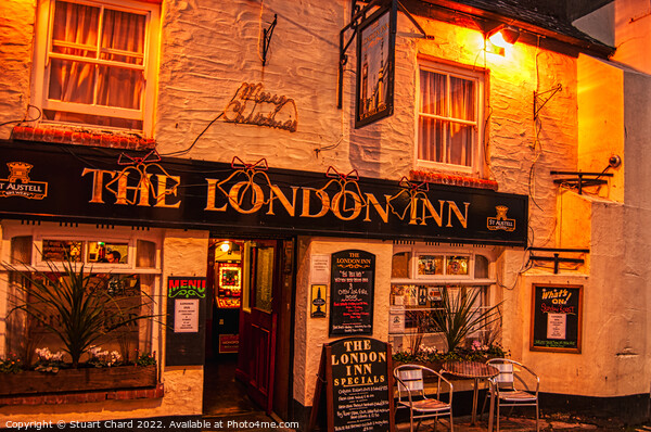 The London Inn pub at Padstow Cornwall Picture Board by Stuart Chard