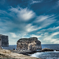 Buy canvas prints of Gozo Island Cliffs in Malta by Stuart Chard