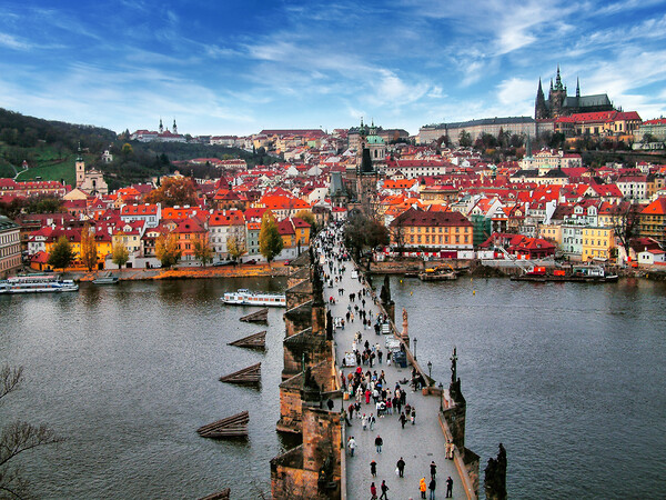 Charles Bridge Prague Picture Board by Travel and Pixels 