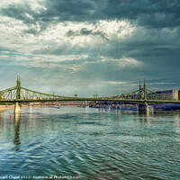 Buy canvas prints of Bridge over the river Danube at Budapest by Stuart Chard