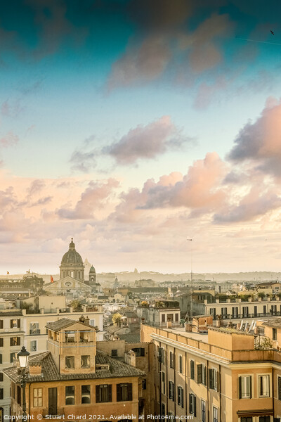 Rome Skyline Picture Board by Travel and Pixels 
