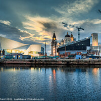 Buy canvas prints of Liverpool skyline at night by Stuart Chard