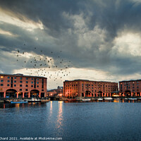 Buy canvas prints of Liverpool Albert Dock at dusk by Stuart Chard