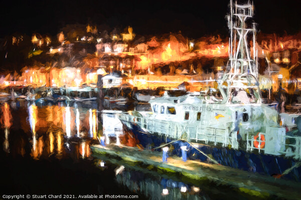 Whitby Harbour Fisheries Patrol Boat Picture Board by Travel and Pixels 