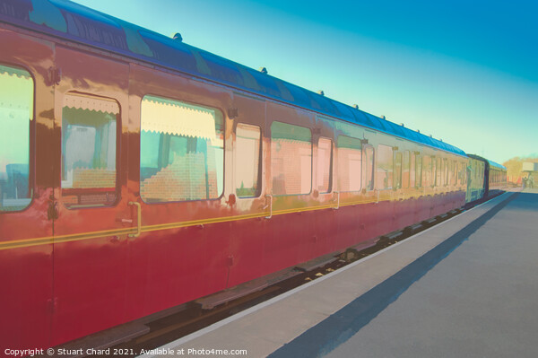 Steam train coaches at Chasewater Picture Board by Travel and Pixels 