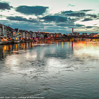 Buy canvas prints of River Rhine at Sunset by Stuart Chard