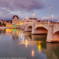 Buy canvas prints of Middle Bridge over the Rhine in Basel Switzerland  by Stuart Chard