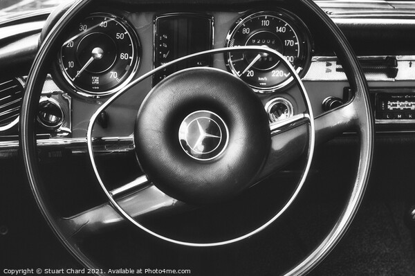 Mercedes Benz Classic Car Dashboard Picture Board by Travel and Pixels 