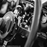 Buy canvas prints of Classic vintage car interior dashboard by Stuart Chard