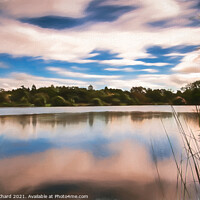 Buy canvas prints of Still lake in the english countryside by Stuart Chard