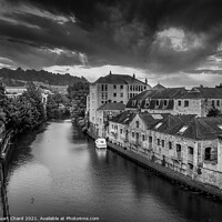 Buy canvas prints of Dramatic landscape of the river and twon in Bath England by Stuart Chard