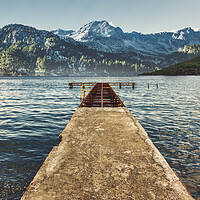 Buy canvas prints of Lake and mountains by Stuart Chard