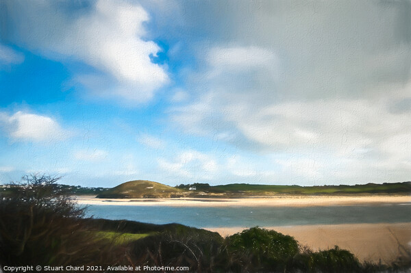 River estuary with dunes and beach at Hayle in Nor Picture Board by Travel and Pixels 