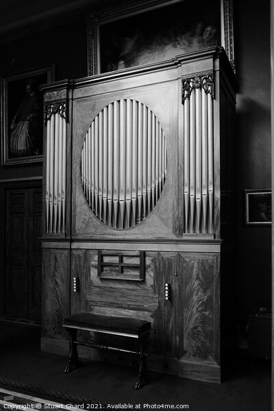 Old Church Organ  Picture Board by Stuart Chard