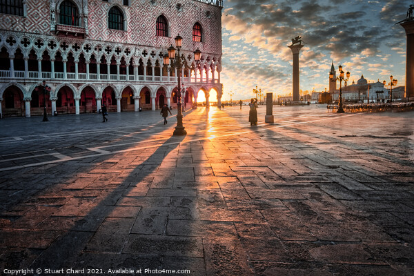St Marks Square Venice at sunrise Picture Board by Travel and Pixels 