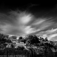 Buy canvas prints of palatine hill and forum in Rome - Black and White by Stuart Chard