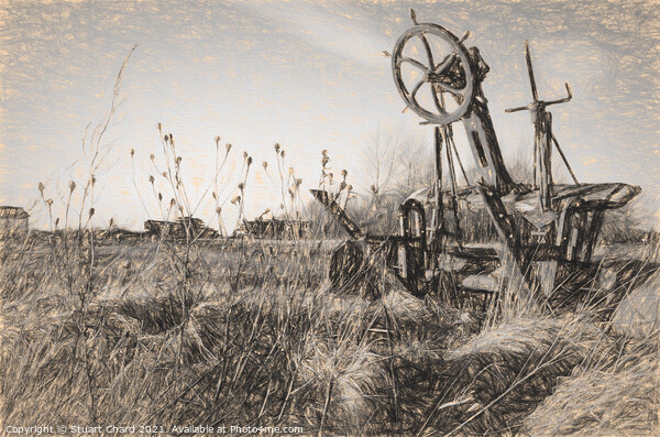 old english farm plough machine Picture Board by Stuart Chard