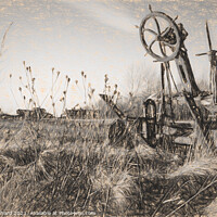 Buy canvas prints of old english farm plough machine by Stuart Chard