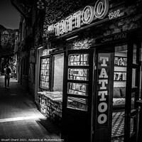 Buy canvas prints of Bar street in Marmaris town by Stuart Chard