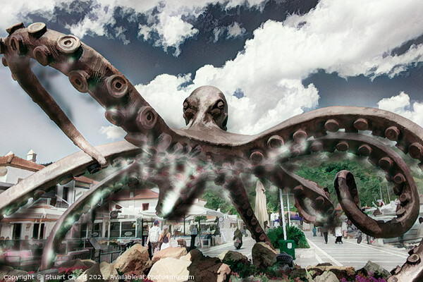 Octopus bronze sculpture Picture Board by Travel and Pixels 
