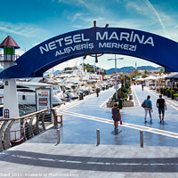 Buy canvas prints of Netsel Marina and promenade in Marmaris Turkey by Stuart Chard