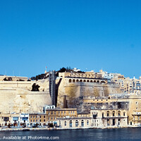 Buy canvas prints of Valletta city walls in Malta. by Stuart Chard