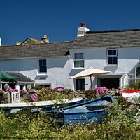 Buy canvas prints of Cottages near Porthcressa, Hugh Town, St. Mary's, Isles of Scilly. by Peter Wiseman