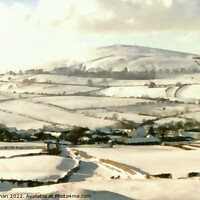 Buy canvas prints of Uldale and Binsey Fell in winter by Peter Wiseman