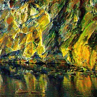 Buy canvas prints of Rydal Cave, The Lake District by Peter Wiseman