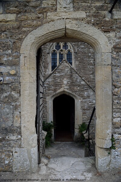 The entrance to the chapel at Farleigh Hungerford  Picture Board by Peter Wiseman