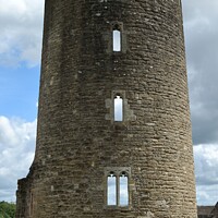 Buy canvas prints of The Lady Tower at Farleigh Hungerford Castle by Peter Wiseman